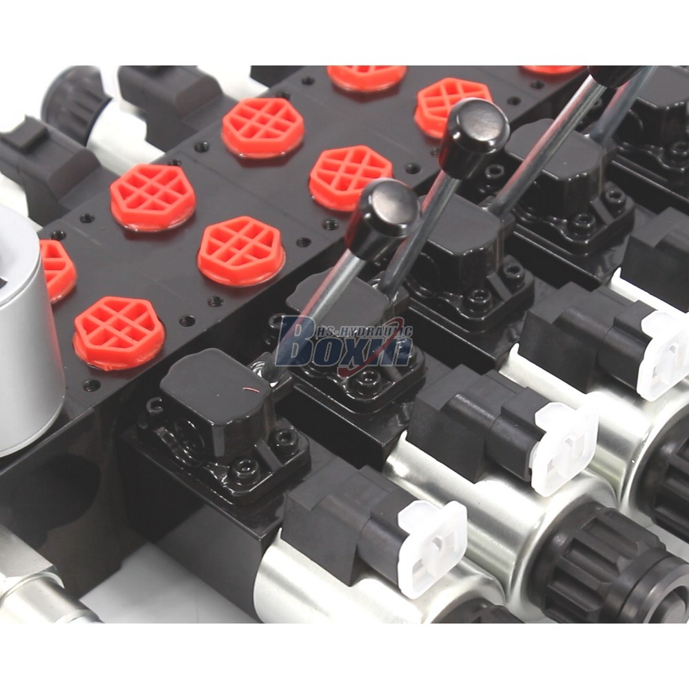 China Factory DCV56 Solenoid 5 Spool Sectional Directional Valve Supply detail image